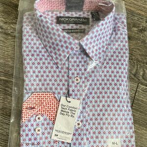 Nick Graham Men's Multicolor Geometric Button Down Shirt